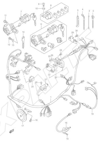 Billede til varegruppe WIRING HARNESS (MODEL K2/ K3)