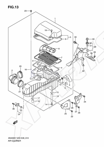 Billede til varegruppe AIR CLEANER (MODEL K7/ K8/ K9)