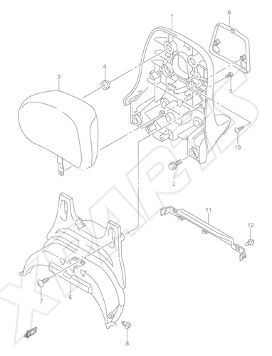 Billede til varegruppe PILLION RIDER HANDLE (CENTER)(MODEL K3)