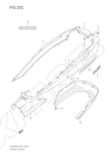 Bild für Kategorie FRAME COVER (AN400SK5/ SK6)