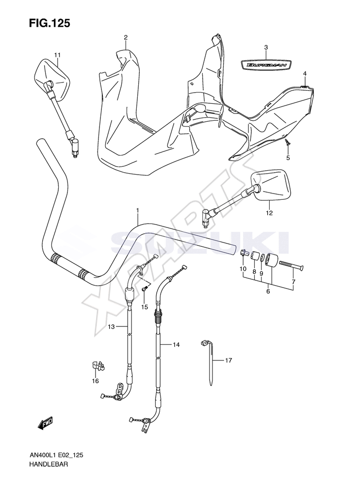 Billede til varegruppe HANDLEBAR (AN400L1 E2)