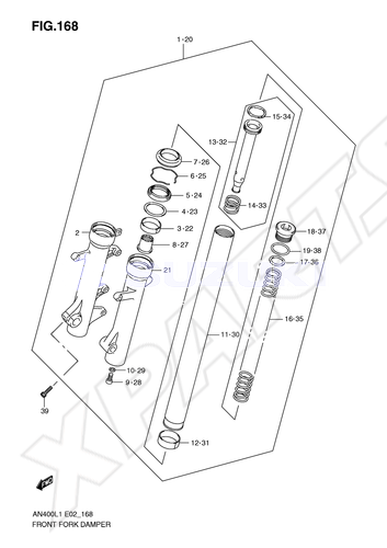 Billede til varegruppe FRONT FORK DAMPER (AN400ZAL1 E19)