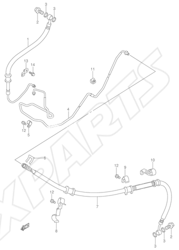 Billede til varegruppe REAR BRAKE HOSE (AN650AK4/ AK5)