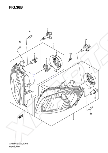 Billede til varegruppe HEADLAMP (AN650AK9/ AL0 E2)