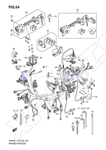Billede til varegruppe WIRING HARNESS (AN650AL1 E33)