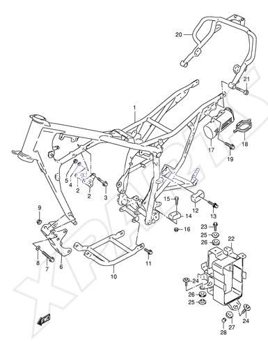 Billede til varegruppe FRAME (MODEL X/ Y)L9V = 30H(WHITE),22U(MARO ON)