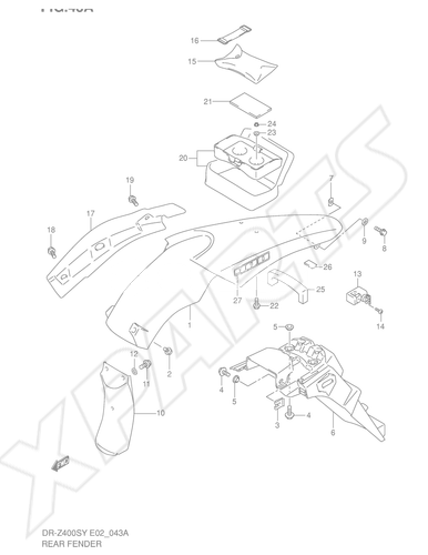Billede til varegruppe REAR FENDER (MODEL K2/ K3)