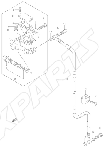 Billede til varegruppe FRONT MASTER CYLINDER (SEE NOTE)NOTE : DR-Z400Y/ EY/ K1/ EK1 / K2/ EK2/ K3/ EK3/ K4/ EK4 E1, EY/ EK1/ EK2 P37