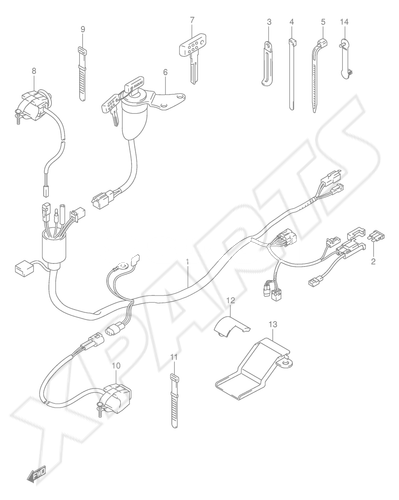 Billede til varegruppe WIRING HARNESS (DR-Z400EK5/ K6/ K7 E1,P37)