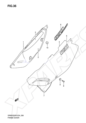 Bild für Kategorie FRAME COVER (MODEL K6/ K7)