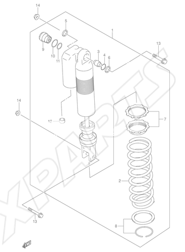 Billede til varegruppe REAR SHOCK ABSORBER (E1,P37)