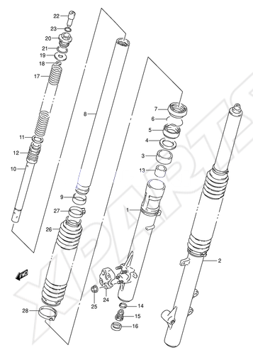 Billede til varegruppe FRONT DAMPER (SEE NOTE)MODEL N/ R/ S/ T E94