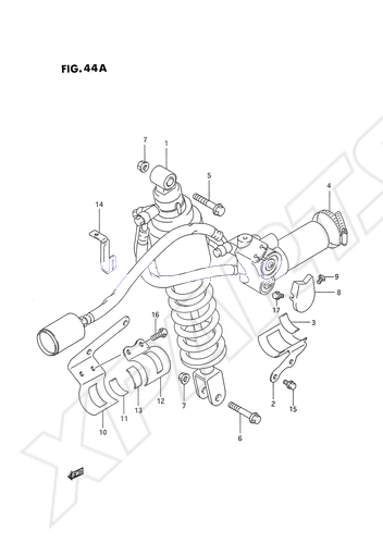 Billede til varegruppe REAR SHOCK ABSORBER (DR350SHN/ SHP/ SHR)