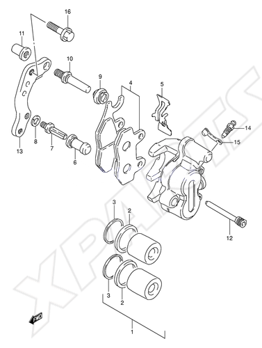Billede til varegruppe FRONT CALIPER (MODEL L/ M)