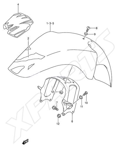 Billede til varegruppe FRONT FENDER (MODEL M/ N/ P/ R/ S)