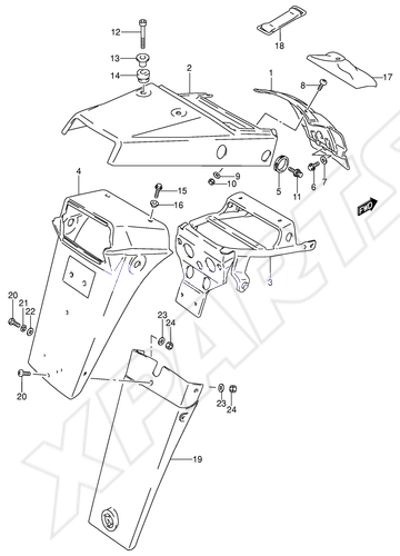 Billede til varegruppe REAR FENDER (MODEL T)