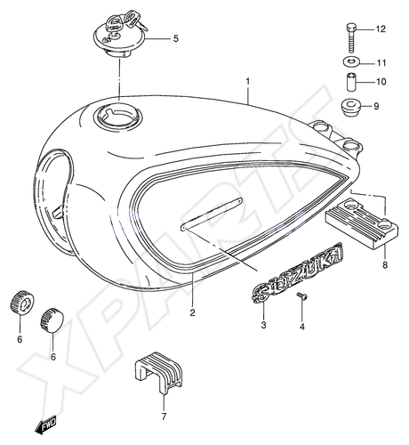 Billede til varegruppe FUEL TANK (MODEL D/ K/ M/ N/ R)