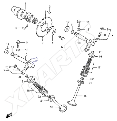 Billede til varegruppe CAM SHAFT - VALVE