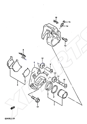 Billede til varegruppe FRONT CALIPERS (MODEL E/ F/ G/ H, MODEL J E34, E75)