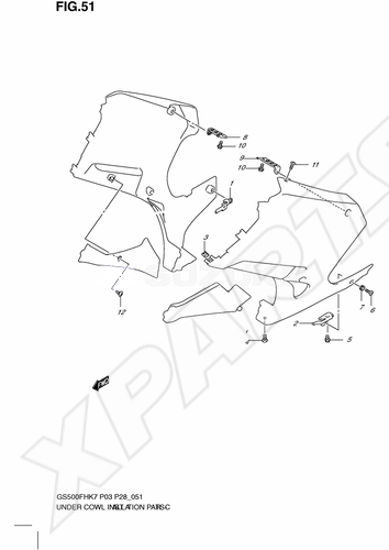 Bild für Kategorie UNDER COWLING INSTALLATION PARTS (WITH COWLING)