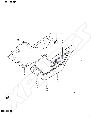 Billede til varegruppe FRAME COVER (GSX1100ESD)