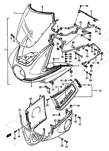 Billede til varegruppe COWLING (GSX1100EFG,GS1150EFG)