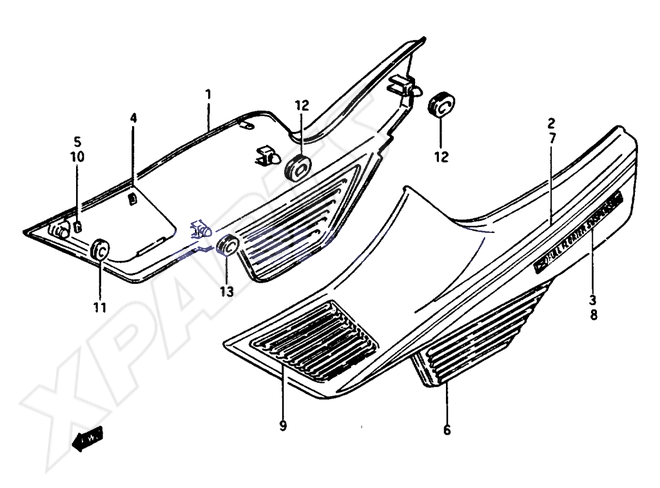 Billede til varegruppe FRAME COVER (GSX1100EFE E2)