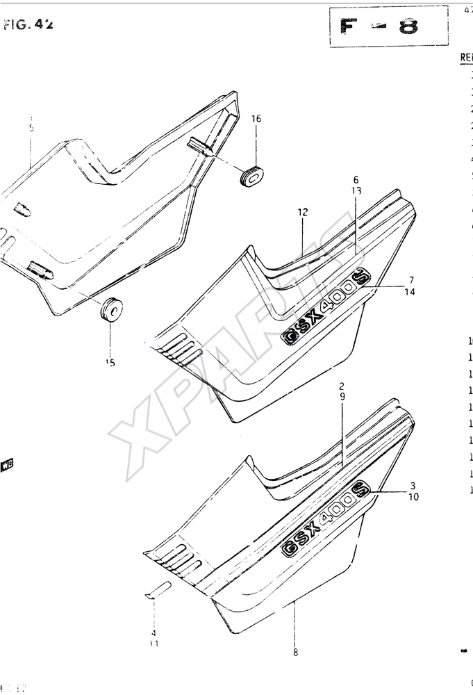 Billede til varegruppe FRAME COVER (GSX400SF/ SG,GSX400EF E17)