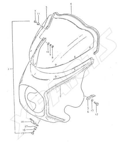 Billede til varegruppe COWLING (GSX400ST /  GSX400SX E22)FIG. 87 (L-8) : GSX400SX  (E2, E4)