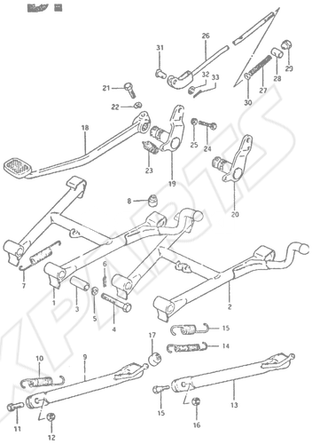 Billede til varegruppe STAND - REAR BRAKEFIG. 41 (G-4) : E22