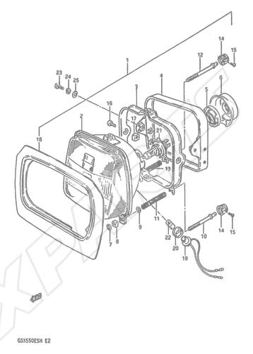 Billede til varegruppe HEADLAMP (GSX550ESF/ EFF/ ESG/ EFG/ ESH/ EFH)