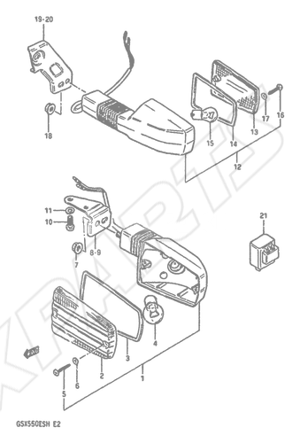 Billede til varegruppe TURN SIGNAL LAMP (E1,E4,E6,E24,E34,E53)