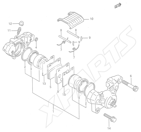 Billede til varegruppe REAR CALIPER (MODEL K/ L/ M/ N)