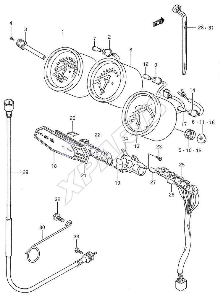 Billede til varegruppe SPEEDOMETER (MODEL J)