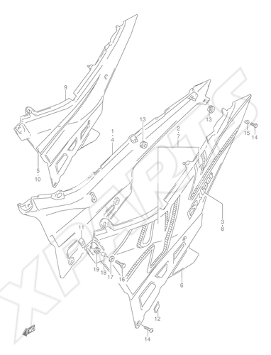 Billede til varegruppe FRAME COVER (MODEL N/ P)COLOR : N88 = 1MW(RED),13 L(SILVER)