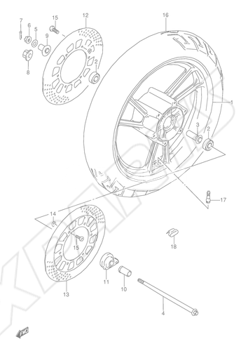 Billede til varegruppe FRONT WHEEL (MODEL J)