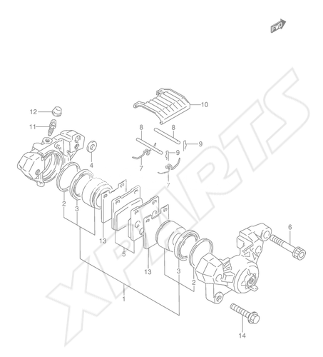 Billede til varegruppe REAR CALIPER (MODEL P/ R/ S/ T)