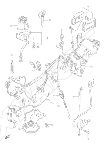Billede til varegruppe WIRING HARNESS (MODEL J/ K/ L/ M/ N/ P/ R)