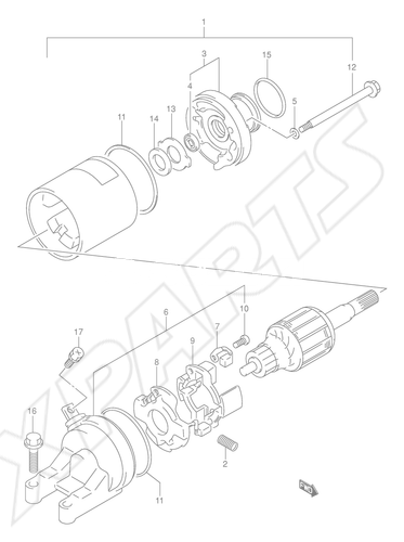 Billede til varegruppe STARTING MOTOR (MODEL K1/ K2/ K3)