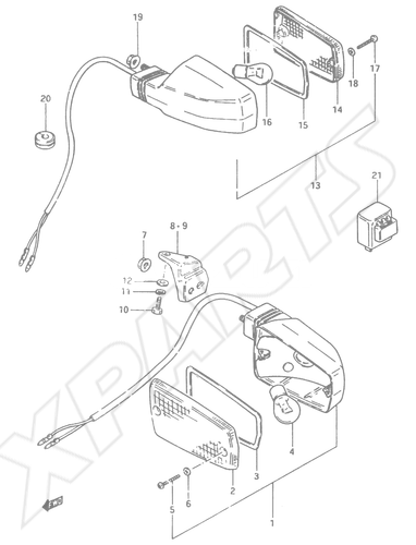 Bild für Kategorie TURN SIGNAL LAMP (E1, E6, E24, E27, E30)