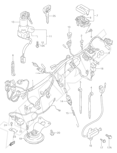 Billede til varegruppe WIRING HARNESS (MODEL K/ L/ M/ N/ P/ R)