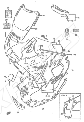 Billede til varegruppe COWLING BODY (MODEL N)