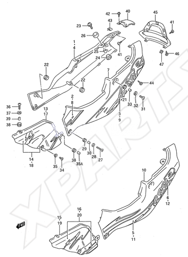 Billede til varegruppe FRAME COVER (MODEL P)COLOR : M18 = 0JW(WHITE),  1LE(BLUE)