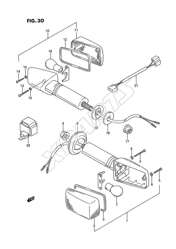 Billede til varegruppe TURNSIGNAL LAMP (MODEL N/ P)