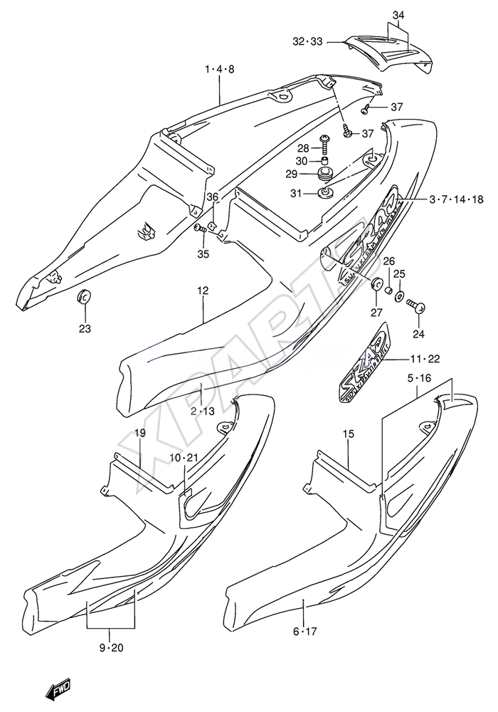 Billede til varegruppe FRAME COVER (MODEL T)COLOR : C3B=17U(GRAY),1TU (PURPLE)