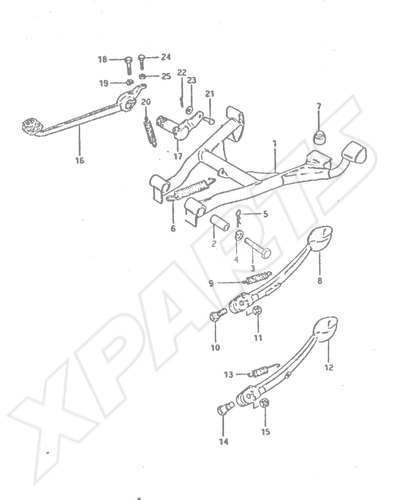 Billede til varegruppe STANDFIG. 42 (H-4) : GSX750ET,  EX; E22, E25, E26