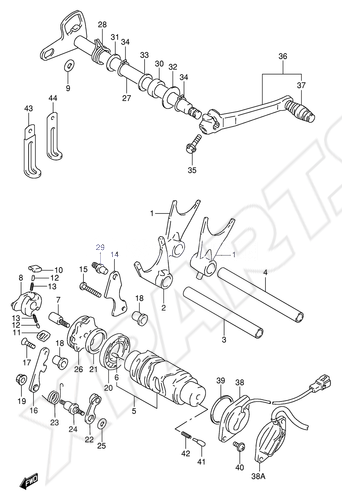 Billede af SUPPORT, CAM STOPPER ARM