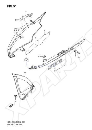 Billede til varegruppe UNDER COWLING (MODEL K8)