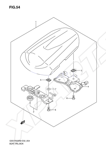 Billede til varegruppe SEAT TAIL BOX: HTK=YBD(WHITE),YUA(BLUE )