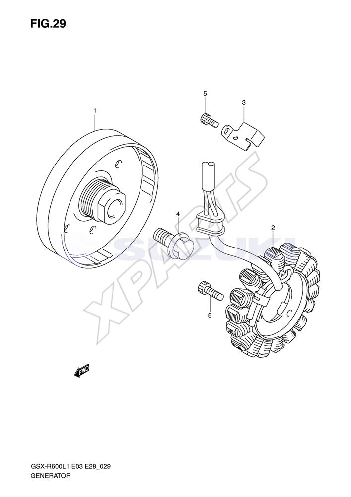 Billede til varegruppe FUEL TANK (GSX-R600L1 E33)COLOR : GLR=YSF(BLUE),YBD (WHITE)